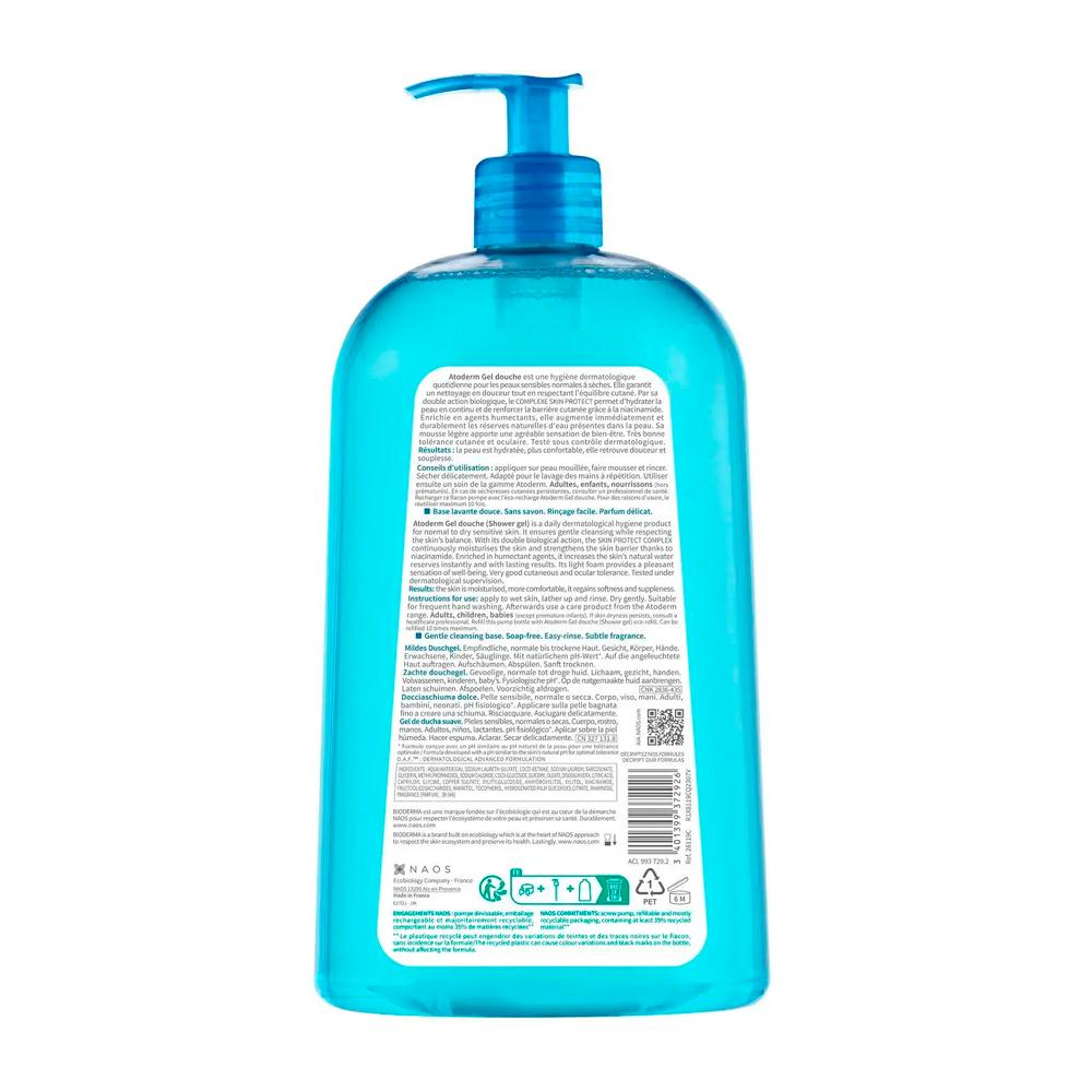 Гель для душа Биодерма Атодерм (Bioderma Atoderm) очищающий, 1л Гель для душа Биодерма Атодерм (Bioderma Atoderm) очищающий, 1л