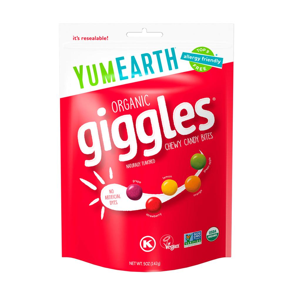 YumEarth Жевательные конфеты Organic Giggles с фруктовым вкусом, веганские 142 г YumEarth Жевательные конфеты Organic Giggles с фруктовым вкусом, веганские 142 г