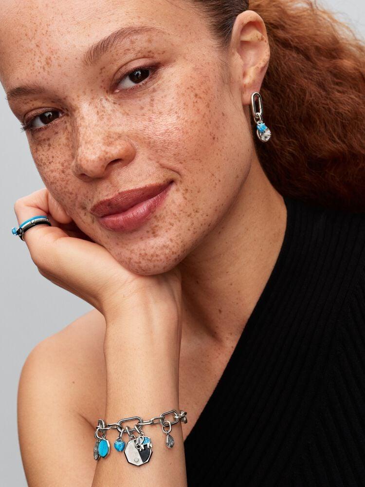 Sterling silver openable link stud earring