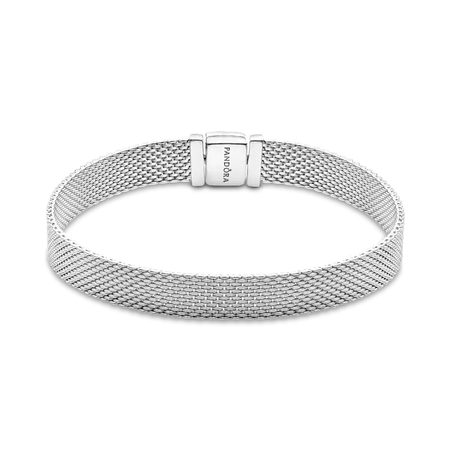 Сетчатый браслет PANDORA Reflexions из стерлингового серебра с прозрачным кубическим цирконием