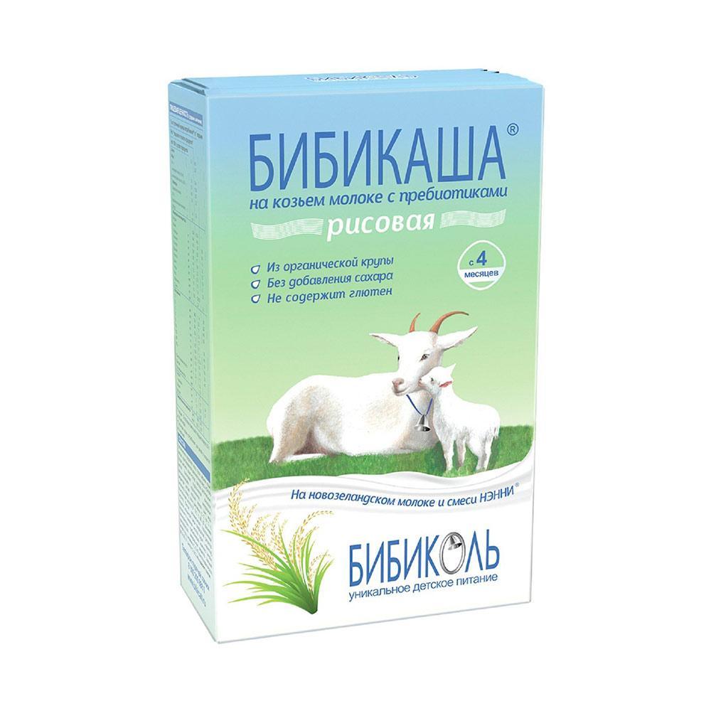 Бибикаша Бибиколь на козьем молоке рисовая с пребиотиками 4м+ 200 гр