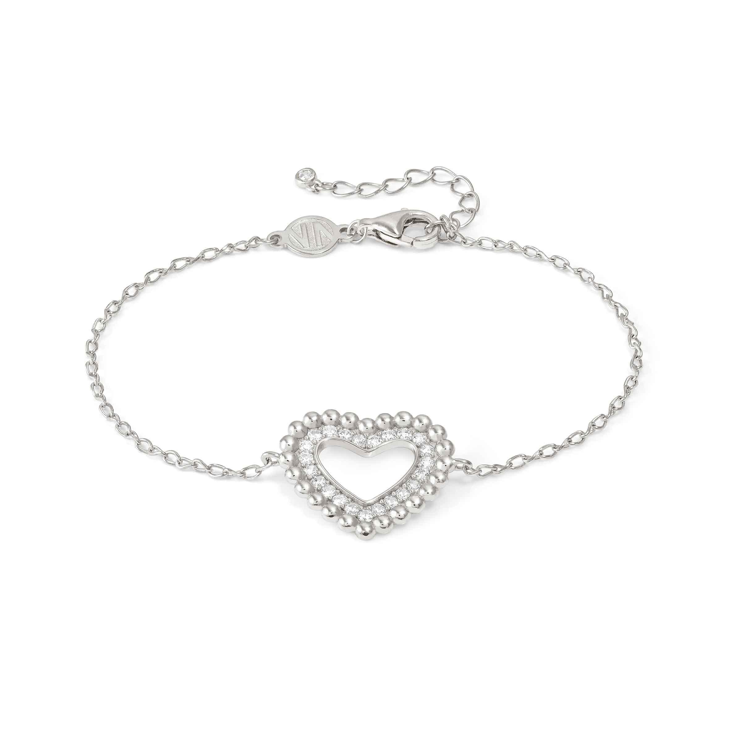 LOVECLOUD bracelet in 925 sterling silver and cz (009_Silver Heart)