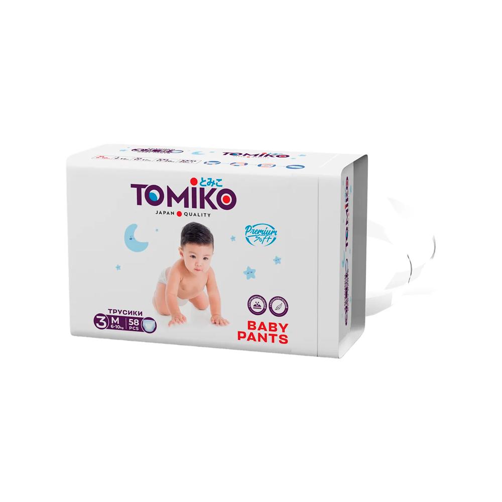 Подгузники-трусики tomiko m (6-10 кг) 58 шт