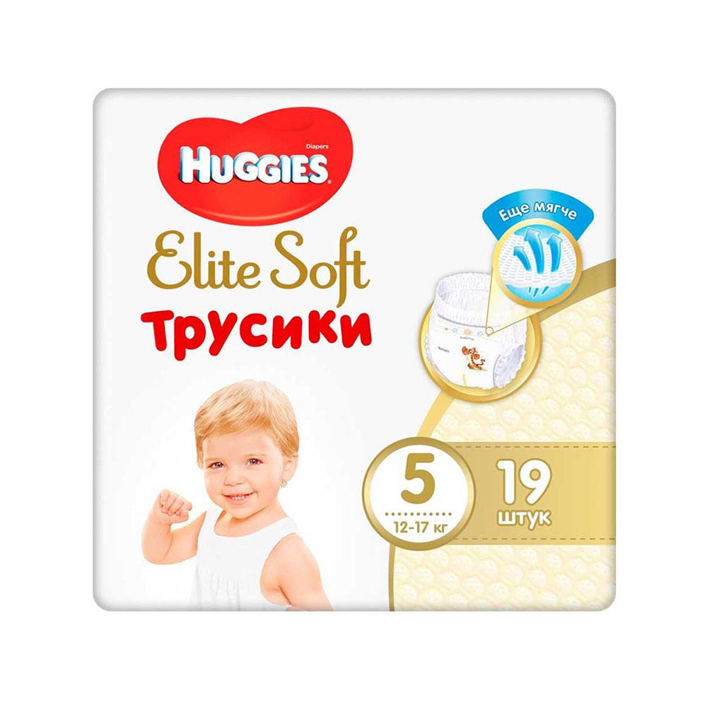 Трусики-подгузники Huggies Elite Soft 5 12-17 кг 19 шт