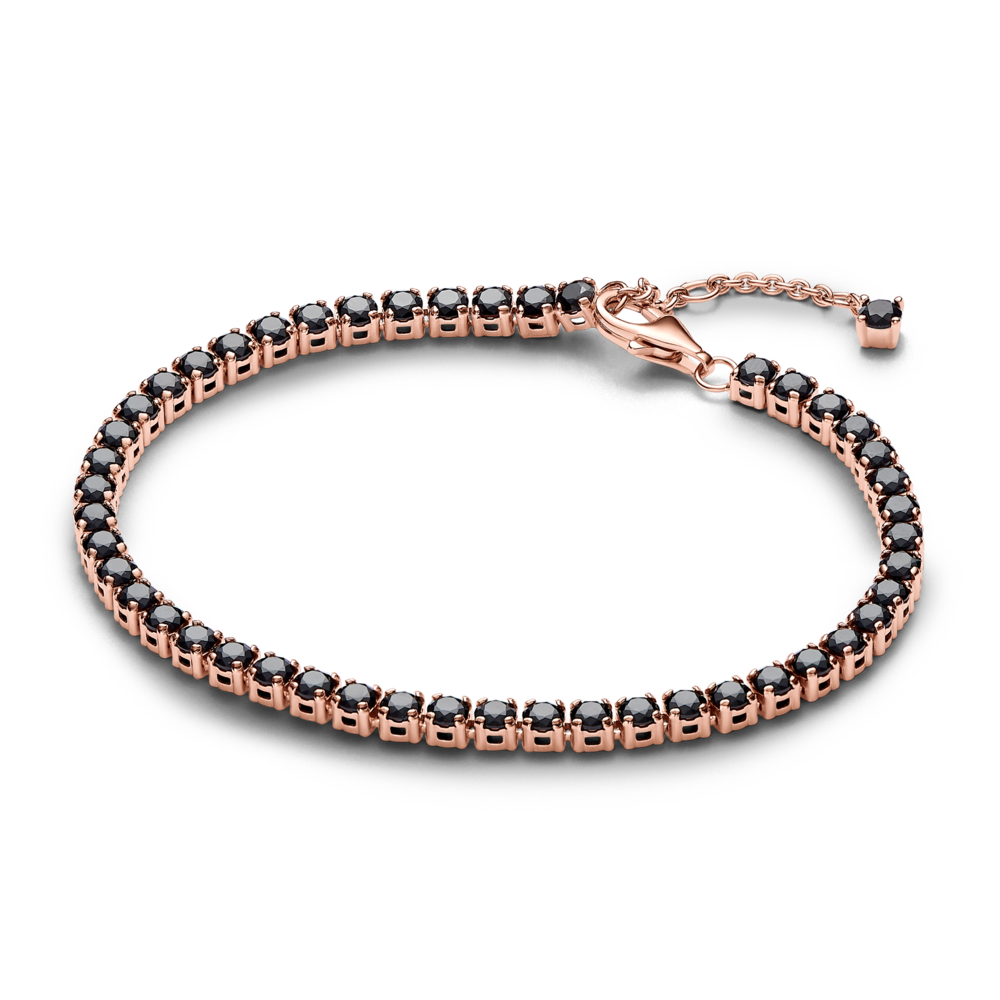 14k Rose gold-plated bracelet with black crystal 14k Rose gold-plated bracelet with black crystal