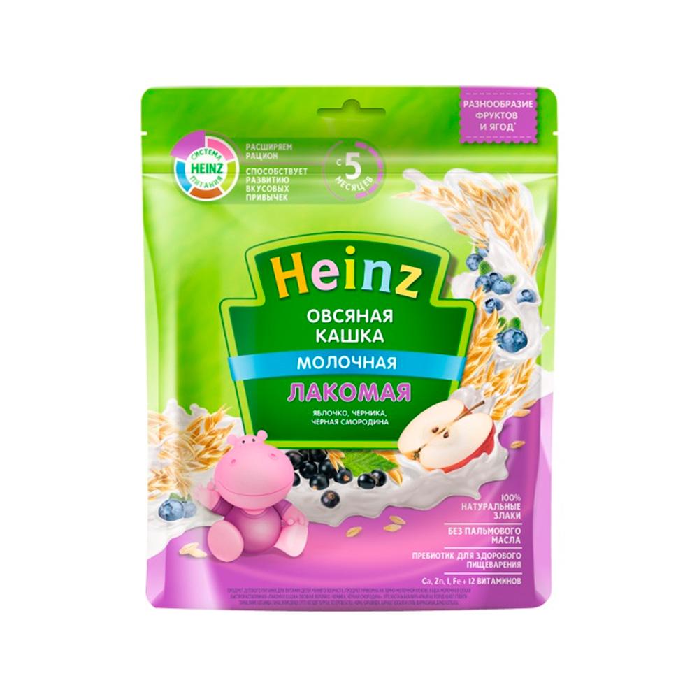 Каша Heinz овсяная яблочко черника черная смородина 5м+ 170 гр