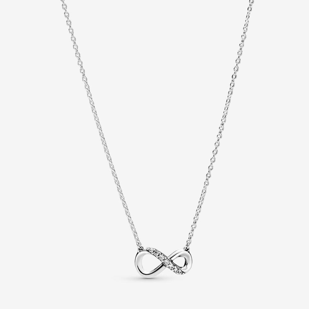 Infinity sterling silver collier with clear cubic zirconia Infinity sterling silver collier with clear cubic zirconia