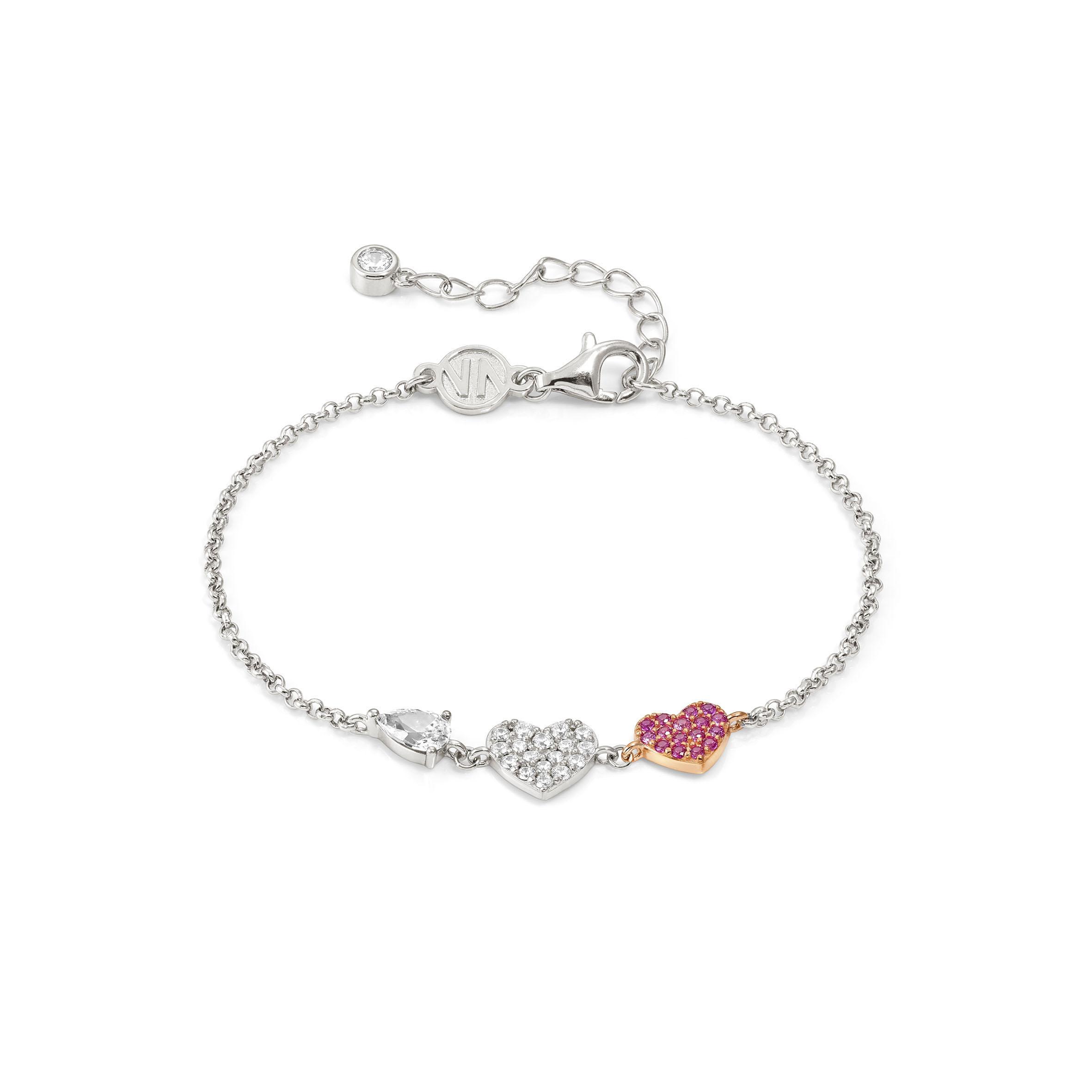LUCENTISSIMA bracelets in 925 sterling silver and cz (002_Rose Gold Heart)
