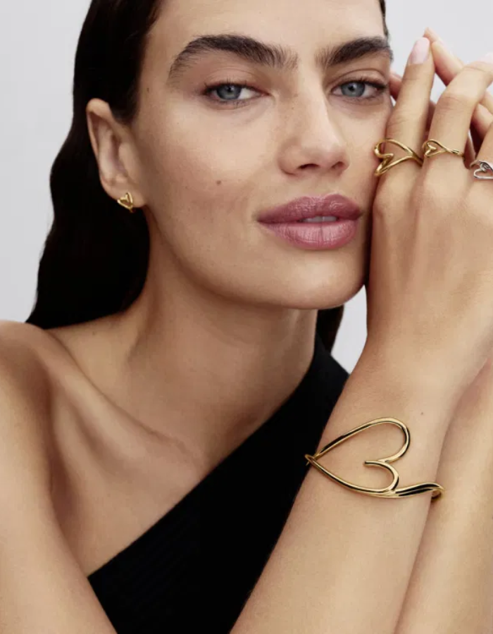 Heart sterling silver ring