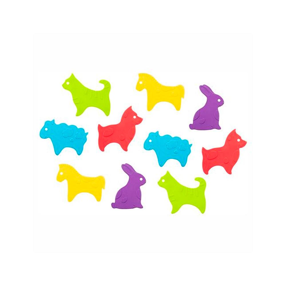 Антискользящие мини-коврики для ванны ANIMALS Roxy Kids 10 шт Антискользящие мини-коврики для ванны ANIMALS Roxy Kids 10 шт