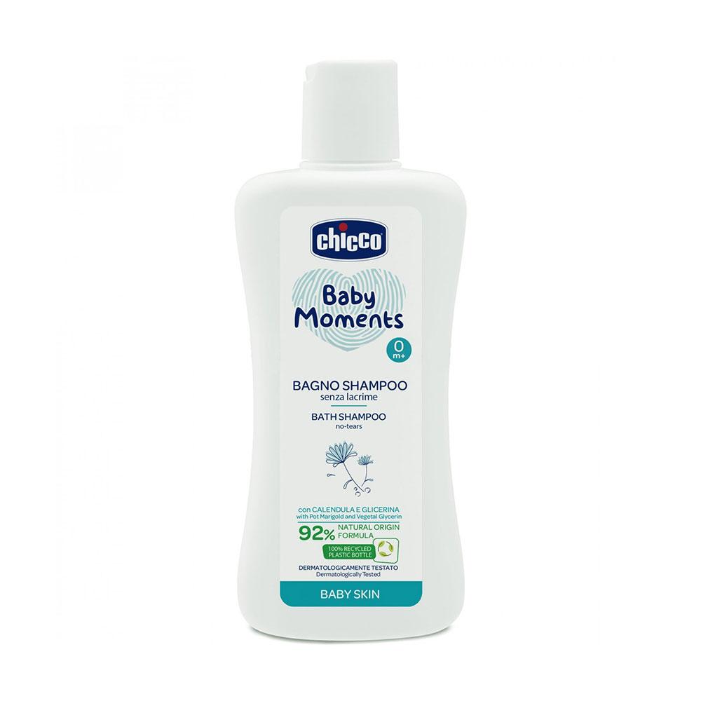 Пена-шампунь без слез Chicco Baby Moments 0м+ 200 мл