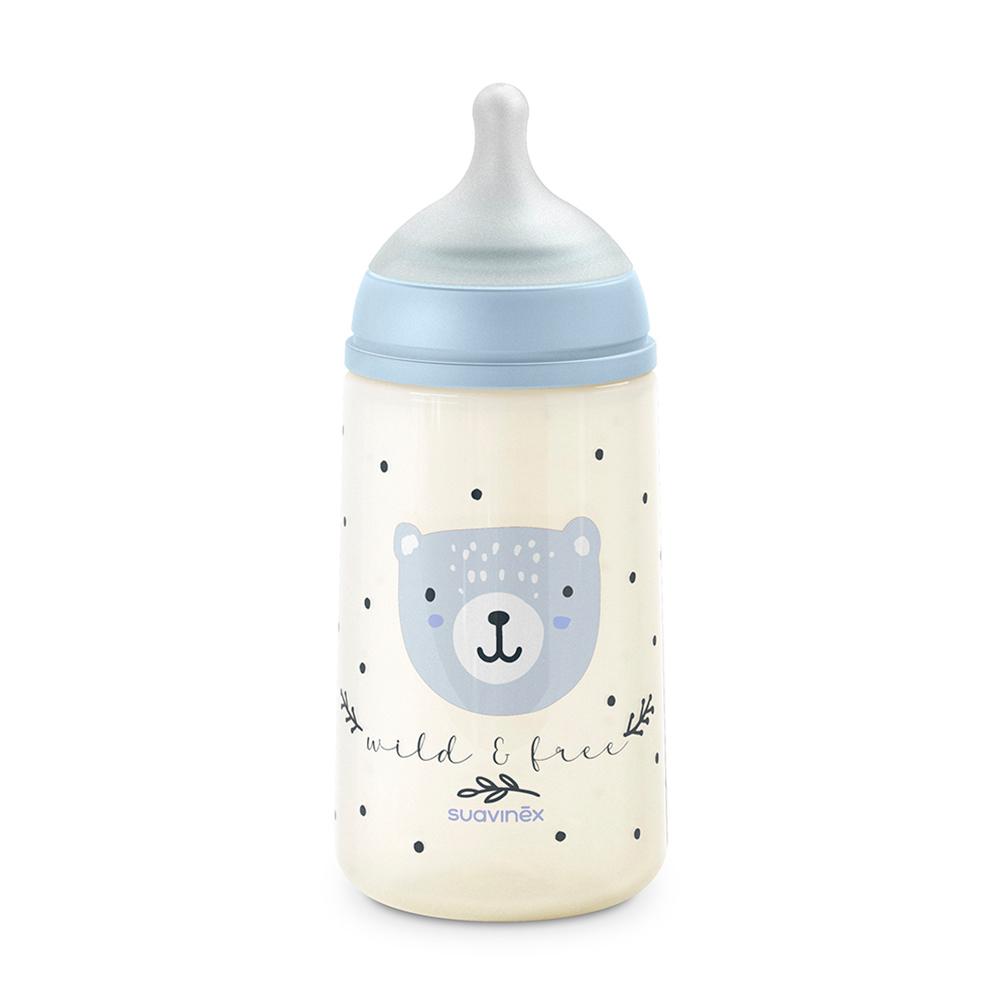 Бутылочка пластиковая Suavinex Wild голубая 270мл Бутылочка пластиковая Suavinex Wild голубая 270мл