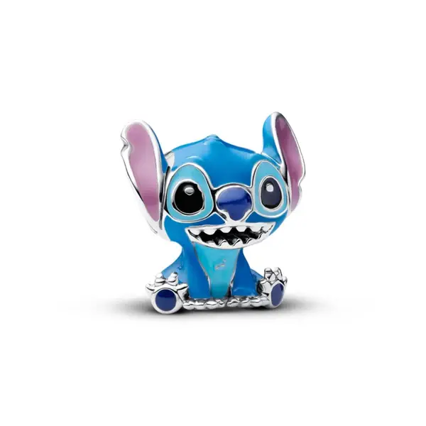 Disney Stitch sterling silver charm with purple, blue and black enamel