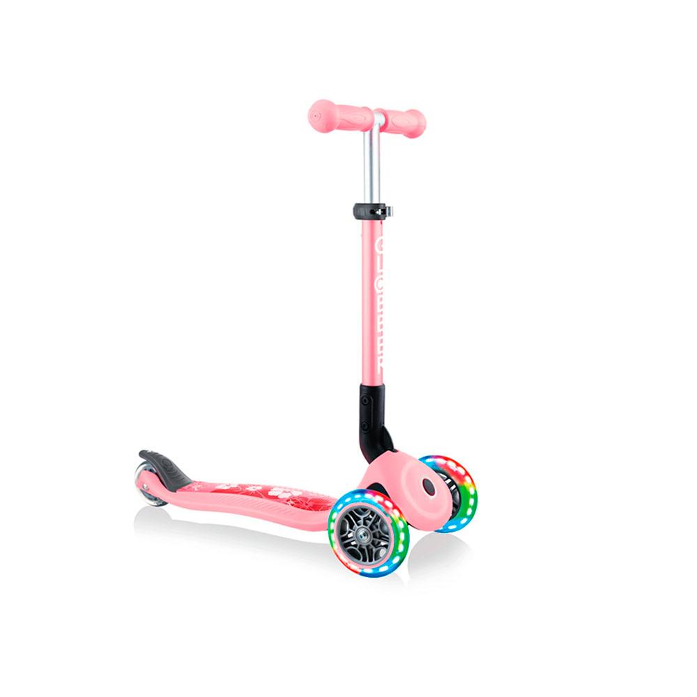 Трёхколесный самокат Globber Junior Foldable Fantasy Lights Pastel Pink