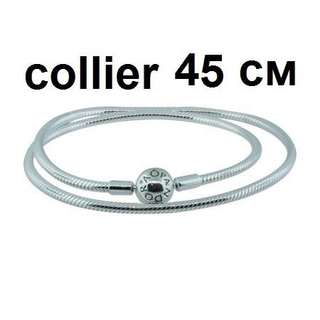Silver necklace with round clasp