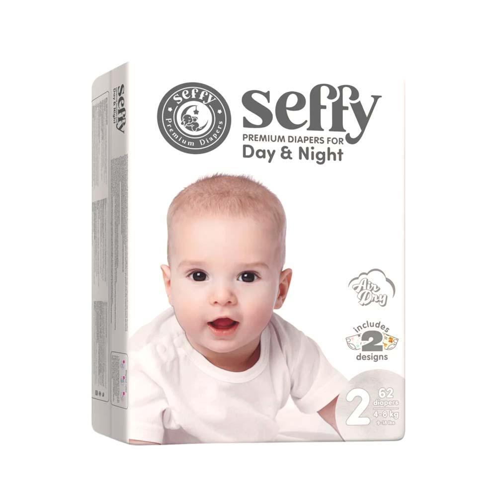 Подгузники SEFFY размер 2 4-8 кг 62 шт