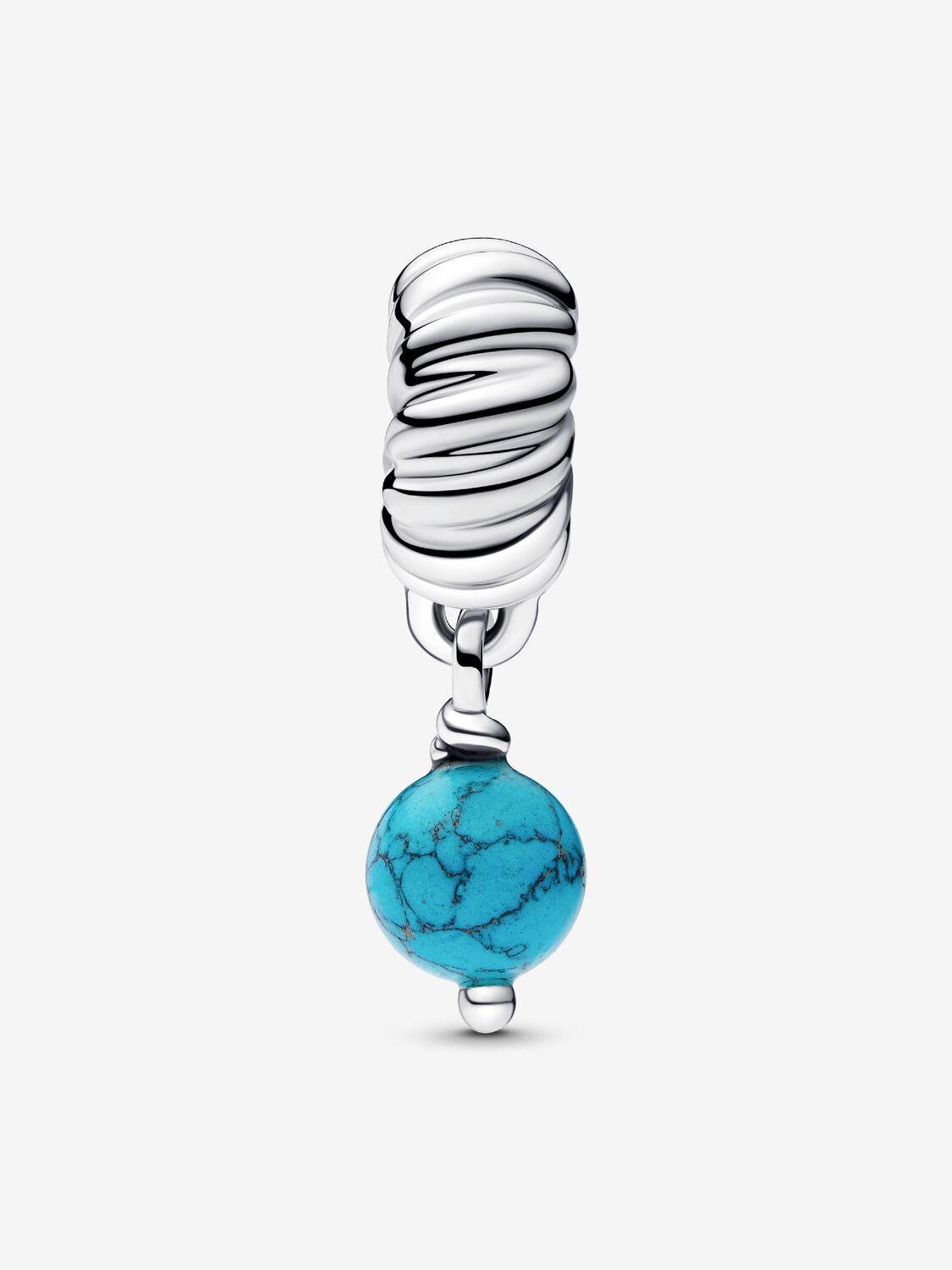 Sterling silver dangle with imitation turquoise