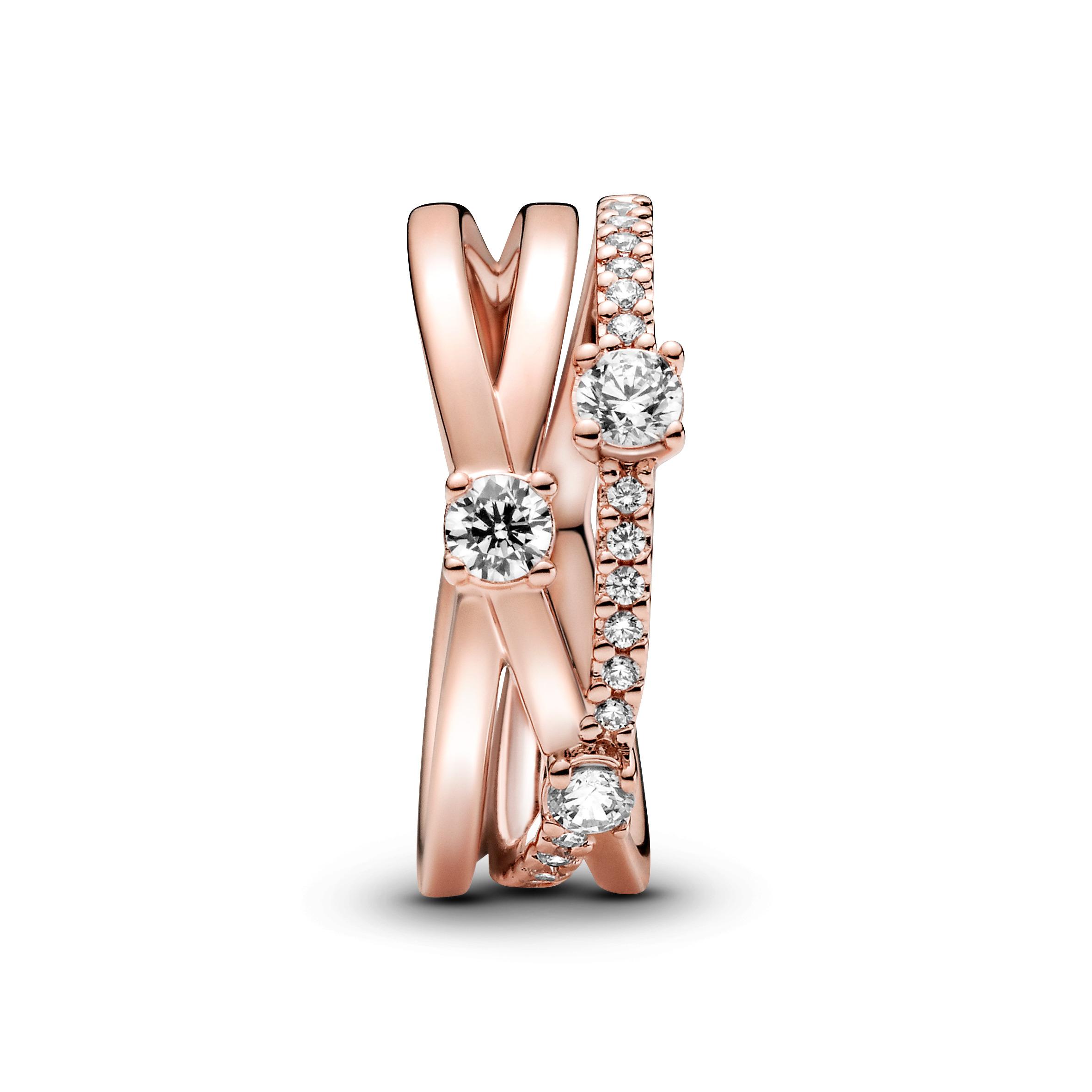 Кольцо PANDORA Rose с прозрачным кубическим цирконием