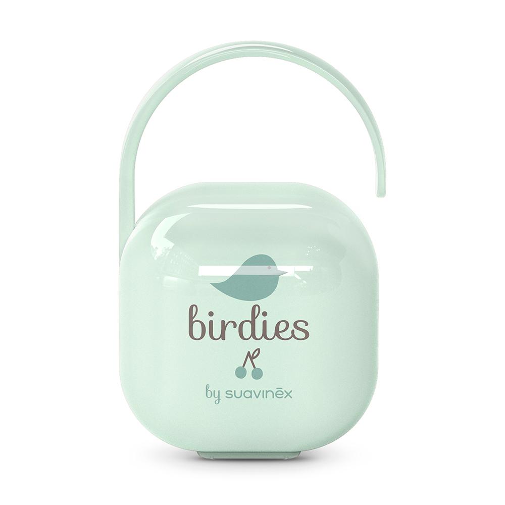 Футляр для пустышки Suavinex Birdies зеленый Футляр для пустышки Suavinex Birdies зеленый