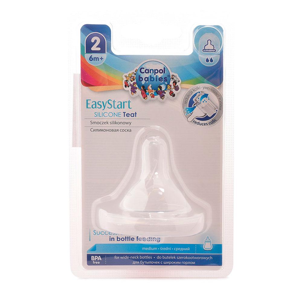 Соска Canpol EasyStart силиконовая для бутылочек средняя 1 шт