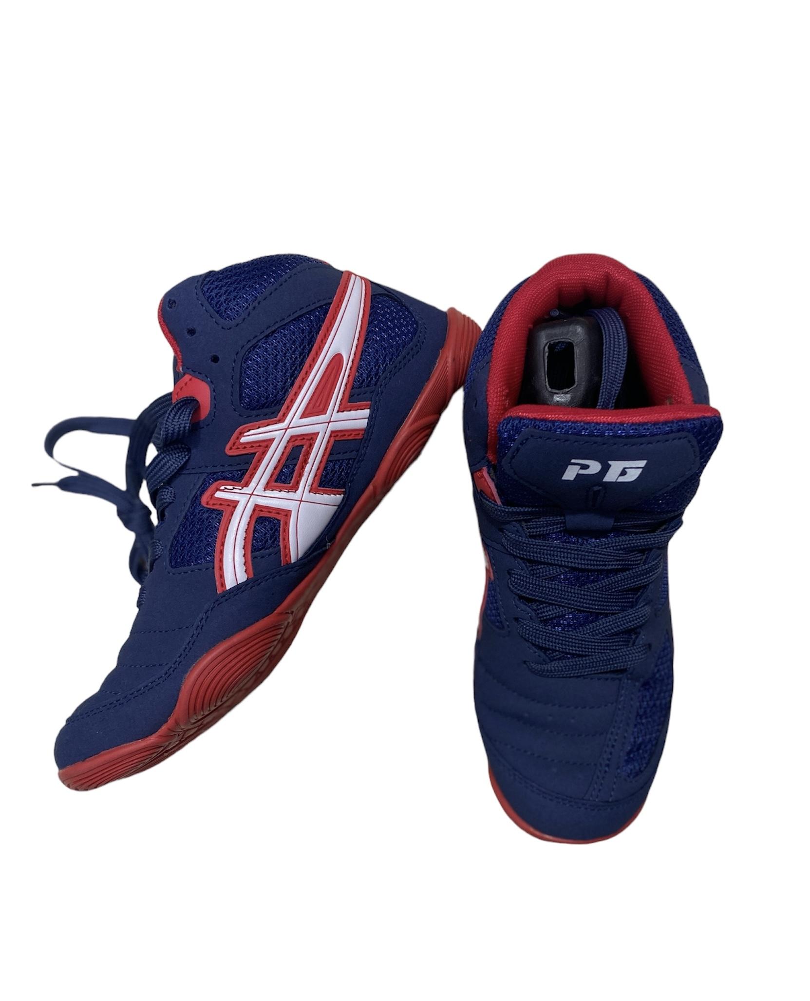 Борцовка обувь ASICS PG Snapdown Темно Синий Красный 35