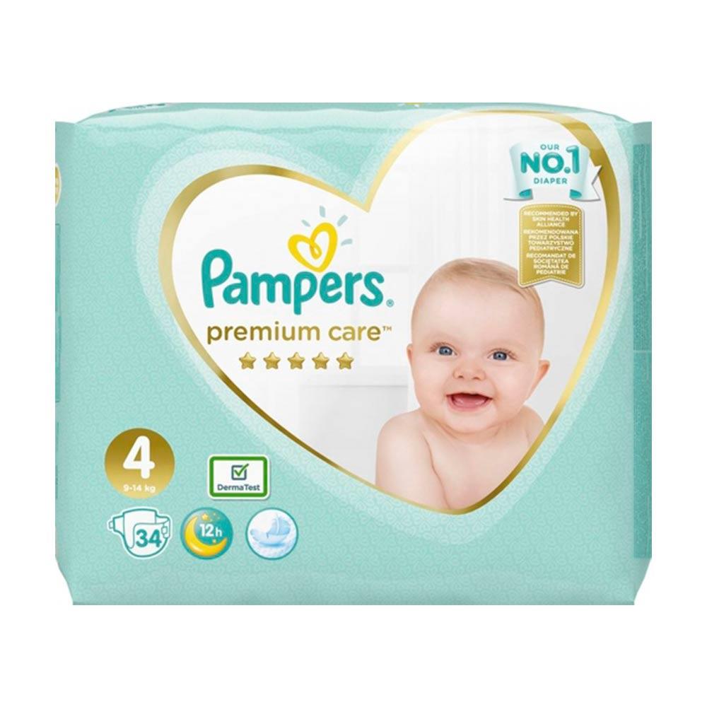Подгузники Pampers Premium Care размер 4 9-14 кг 34 шт
