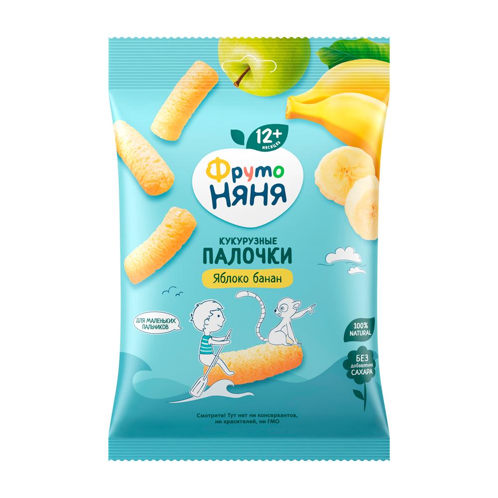 Кукурузные палочки Фрутоняня яблоко банан 12м+ 20 гр
