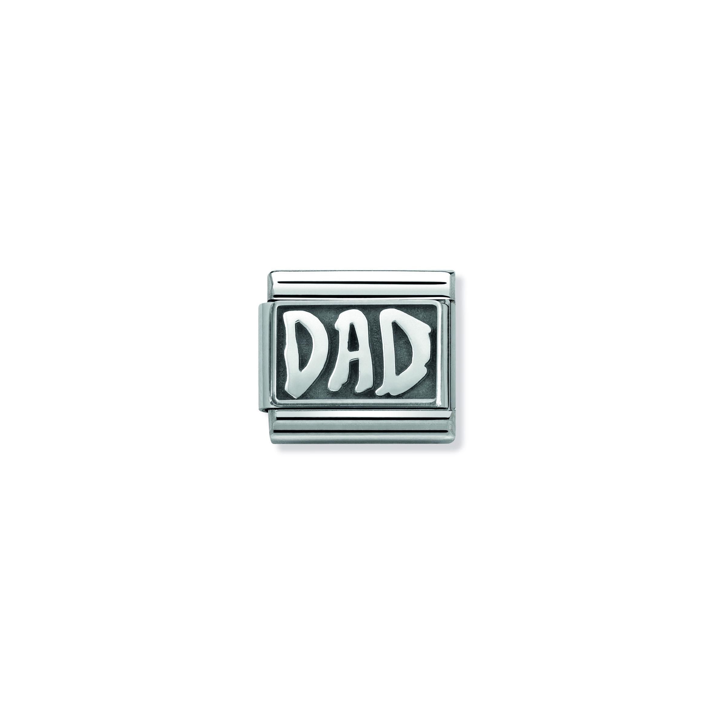 Composable Classic PLATES OXIDIZED steel and 925 sterling silver (30_DAD)