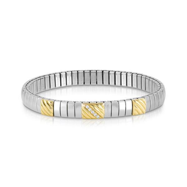 N.Y. bracelets S Steel, 18k gold and Cubic zirconia (3P) (WHITE)