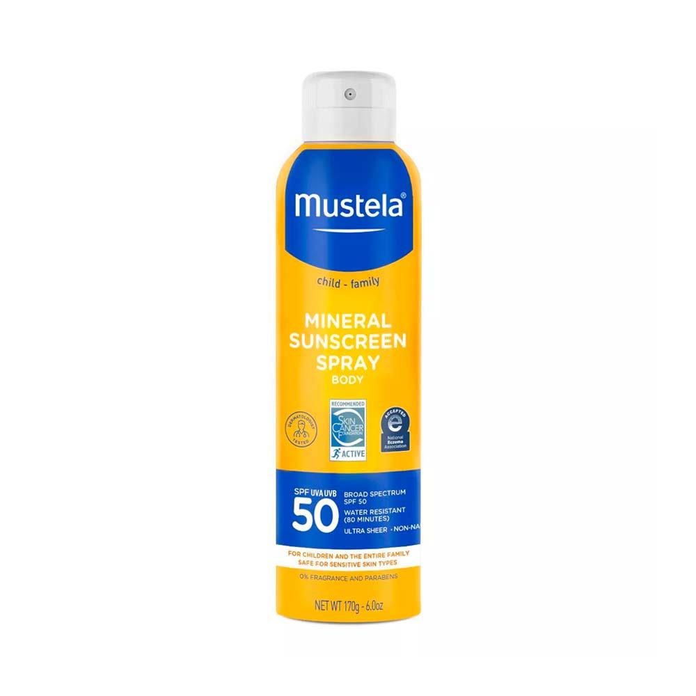 Детский солнцезащитный спрей Mustela Mineral – SPF 50