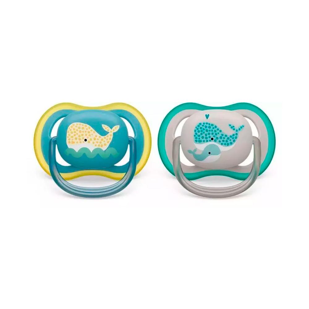 Пустышка силиконовая Philips Avent ultra air scf349/24 18м+ 2 шт