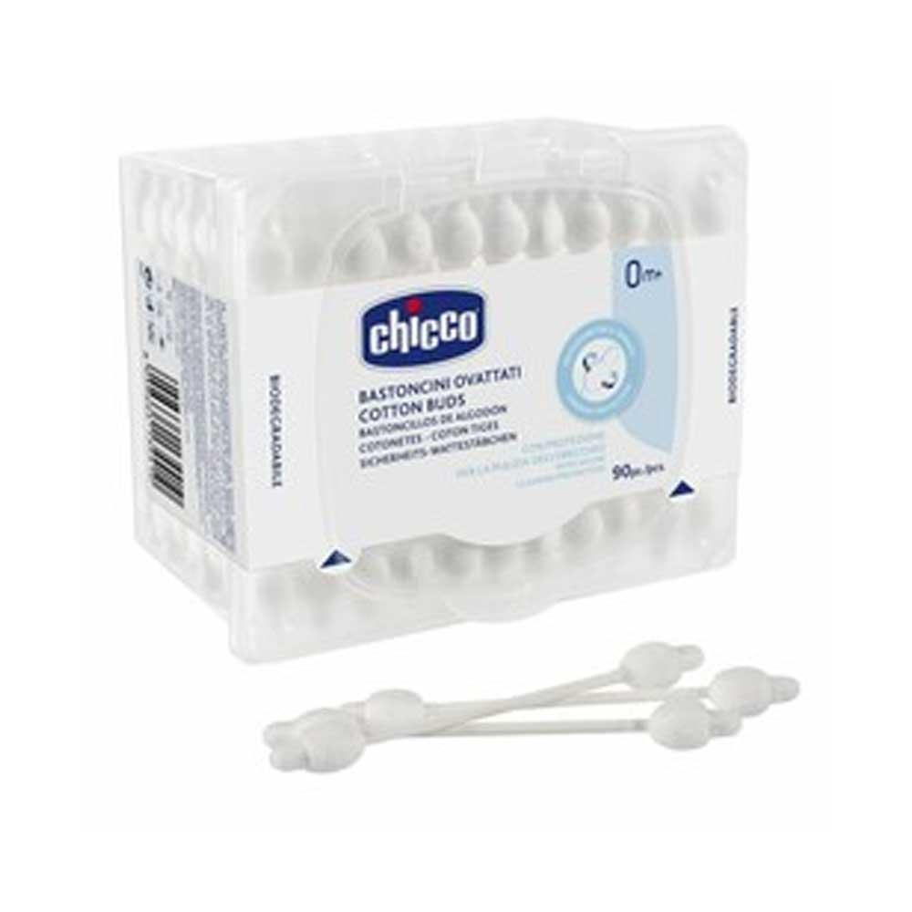 Ватные палочки Chicco с ограничителем 0м+ 90 шт