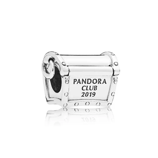 Cеребряный шарм Шкатулка с сокровищами PANDORA Rose с бриллиантом