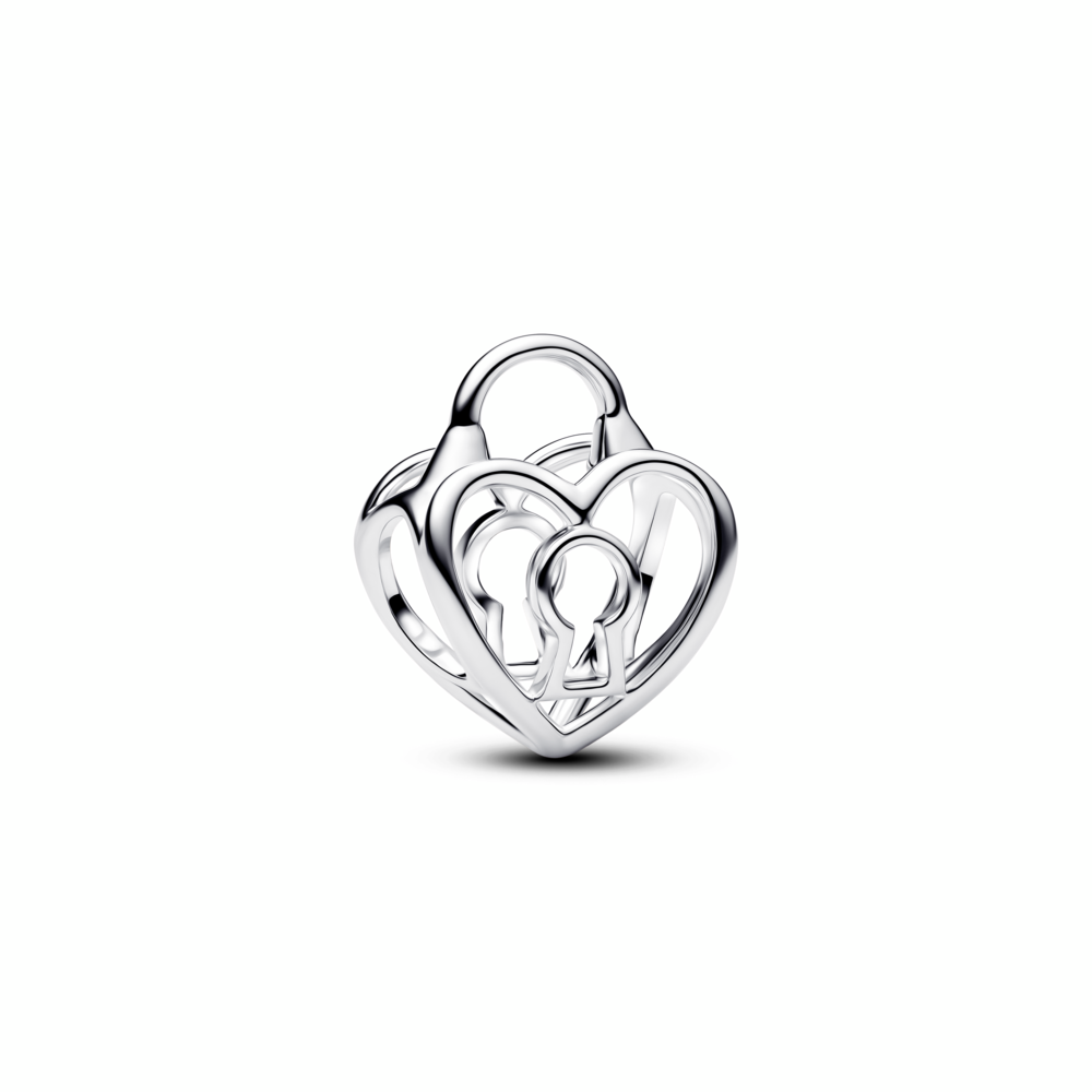Heart padlock sterling silver charm Heart padlock sterling silver charm