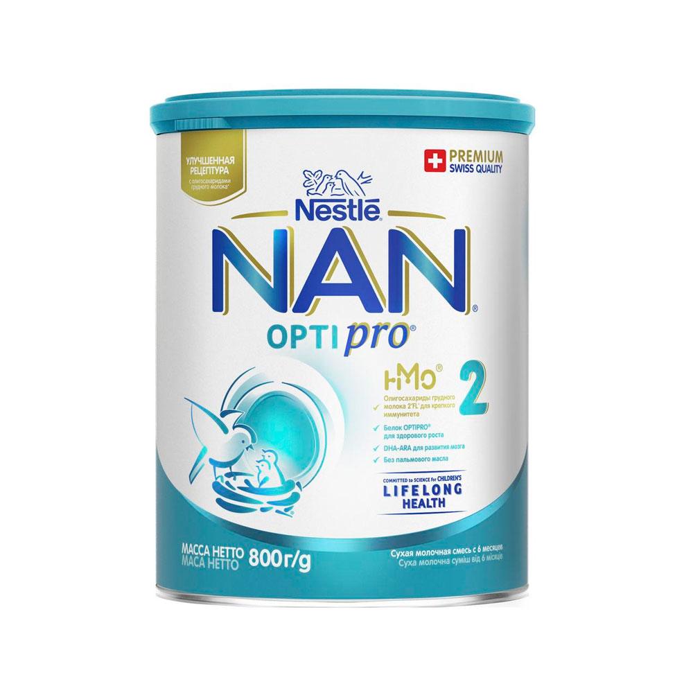 Сухая молочная смесь NAN Optipro 2 6м+ 800 гр