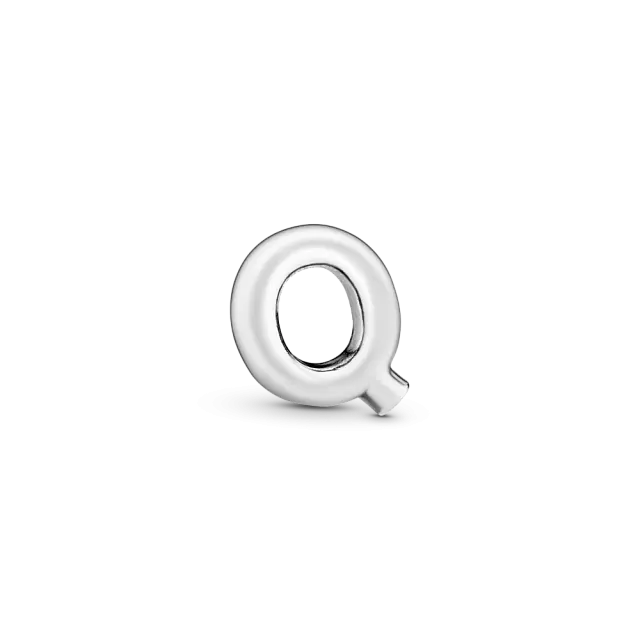 Миниатюрный серебряный петит буквы Q