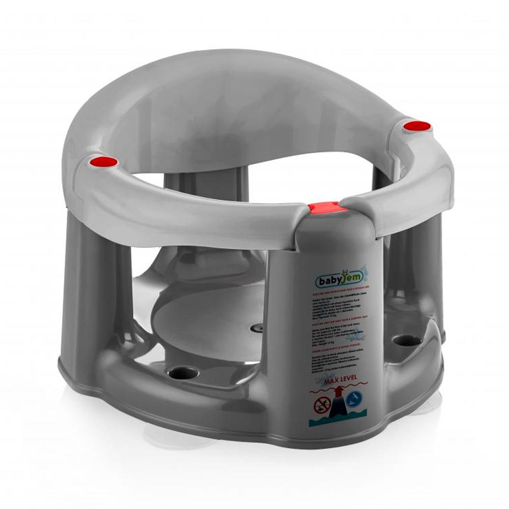Детское сиденье для купания и кормления Babyjem серое