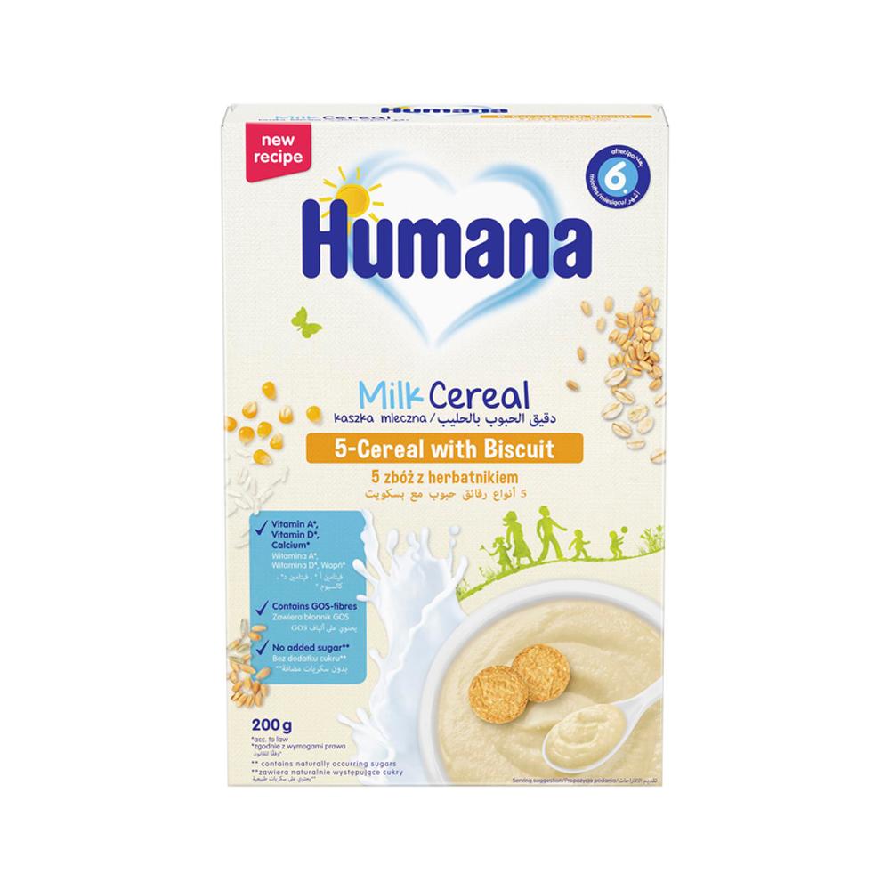 Каша молочная Humana 5 злаков 6м+