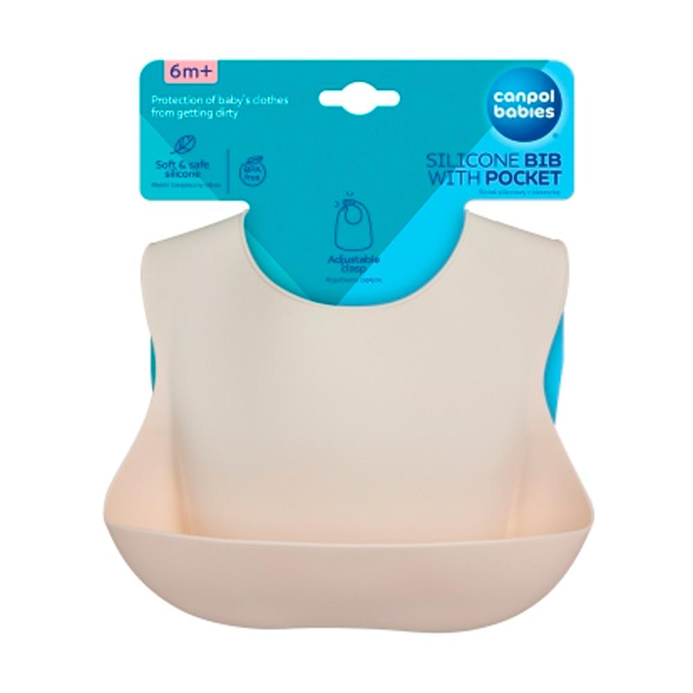 Нагрудник силиконовый Canpol Babies с кармашком
