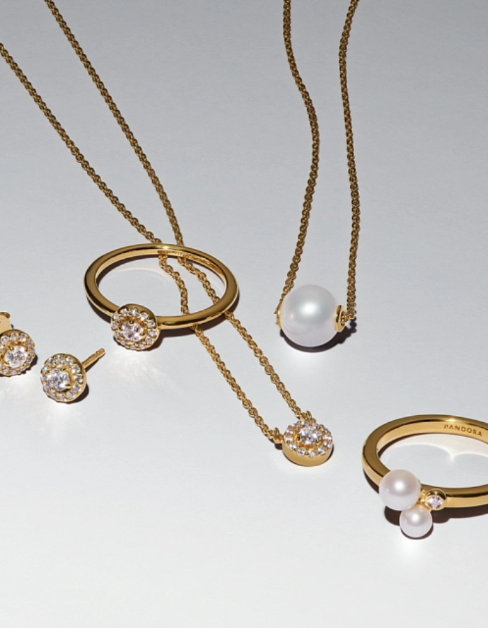 14k Gold-plated stud earrings with clear cubic zirconia