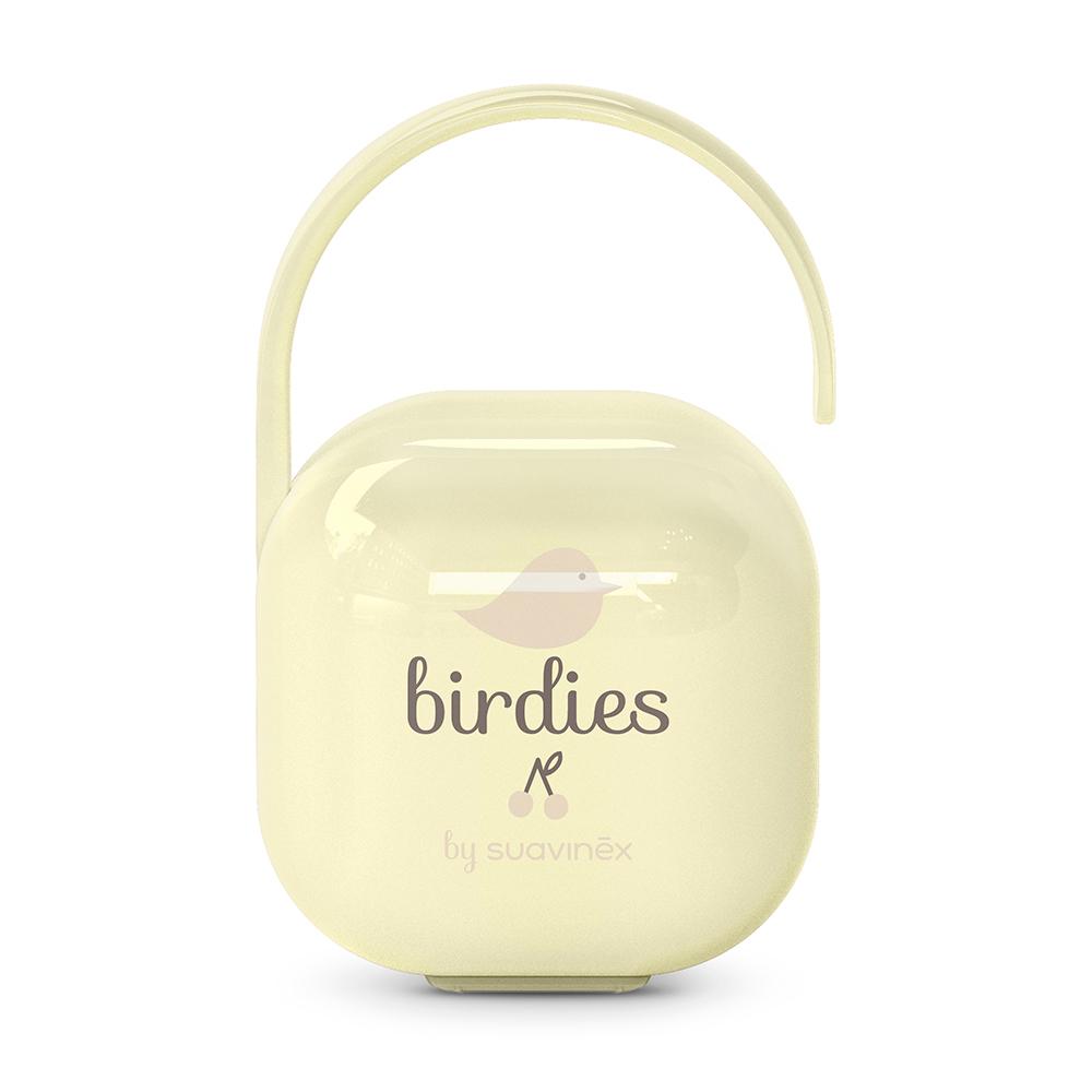 Футляр для пустышки Suavinex Birdies бежевый Футляр для пустышки Suavinex Birdies бежевый