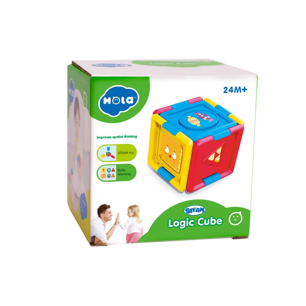 Развивающий складной кубик-пазл Hola Toys 24м+