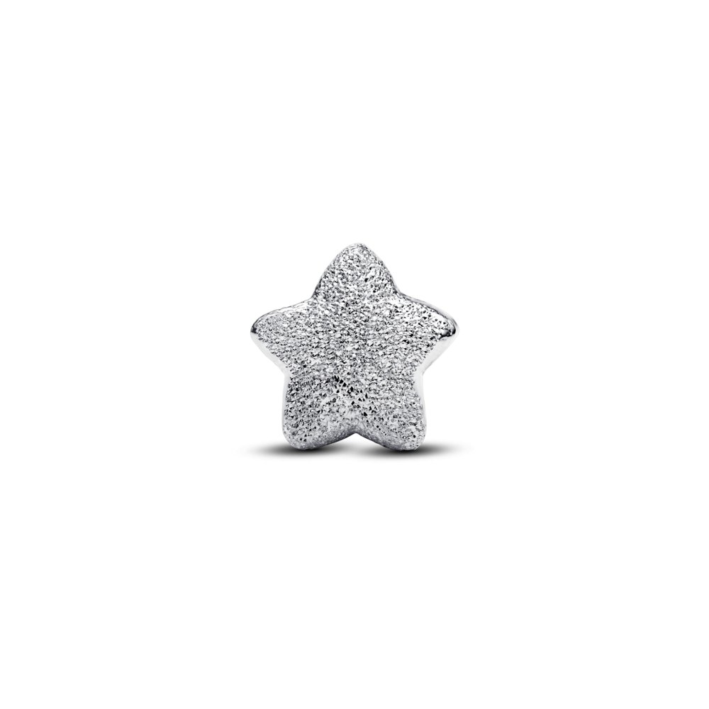 Textured star sterling silver mini charm Textured star sterling silver mini charm