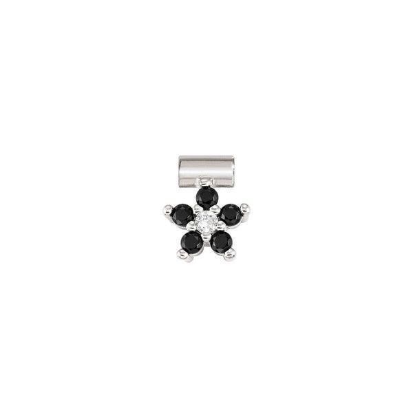 SEIMIA ed, FLORA in 925 sterling silver and cz (FLOWERS) (001_BLACK)