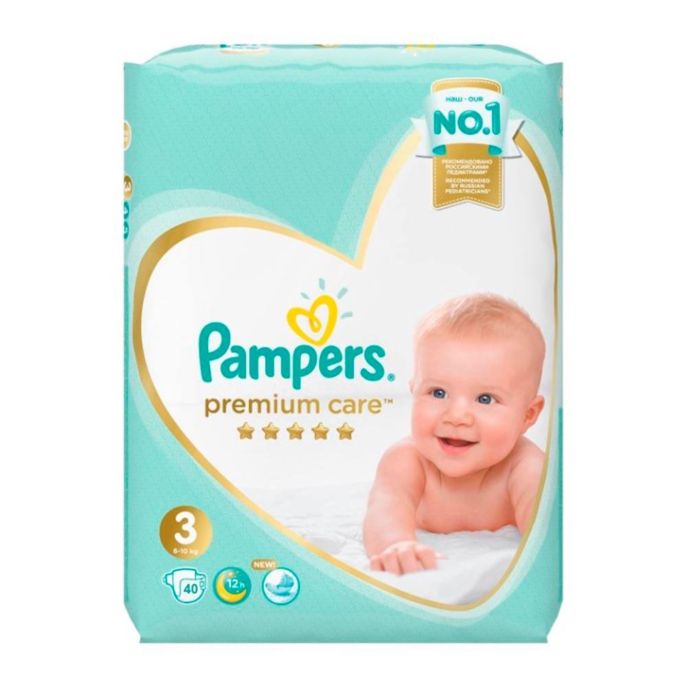 Подгузники Pampers Premium Care размер 3 6-10 кг 40 шт