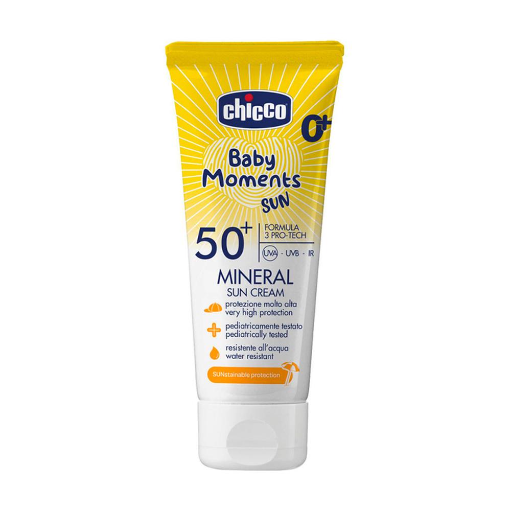 Крем солнцезащитный минеральный Chicco Baby Moments SUN SPF 50+ 75 мл