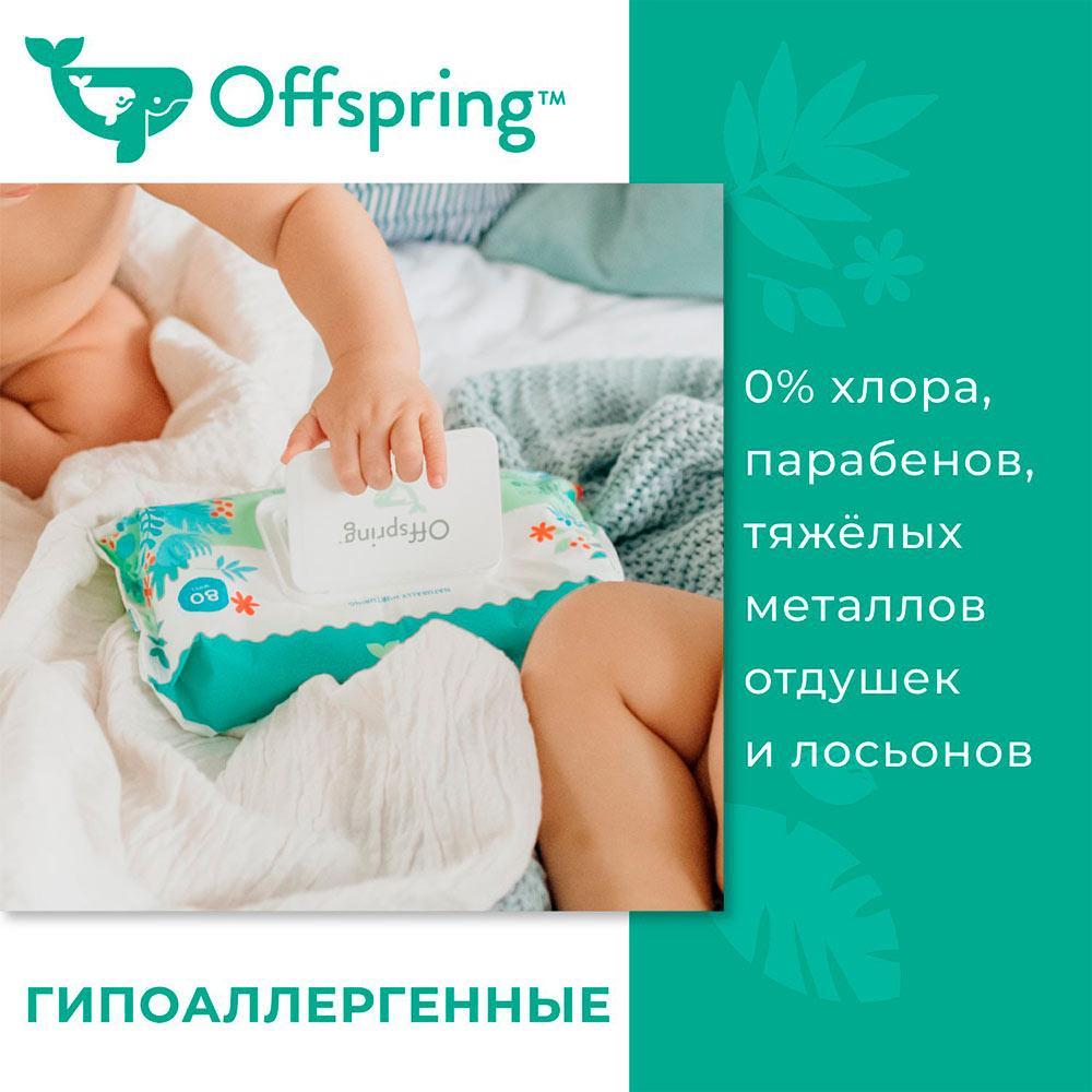 Биоразлагаемые влажные салфетки Offspring 80 шт