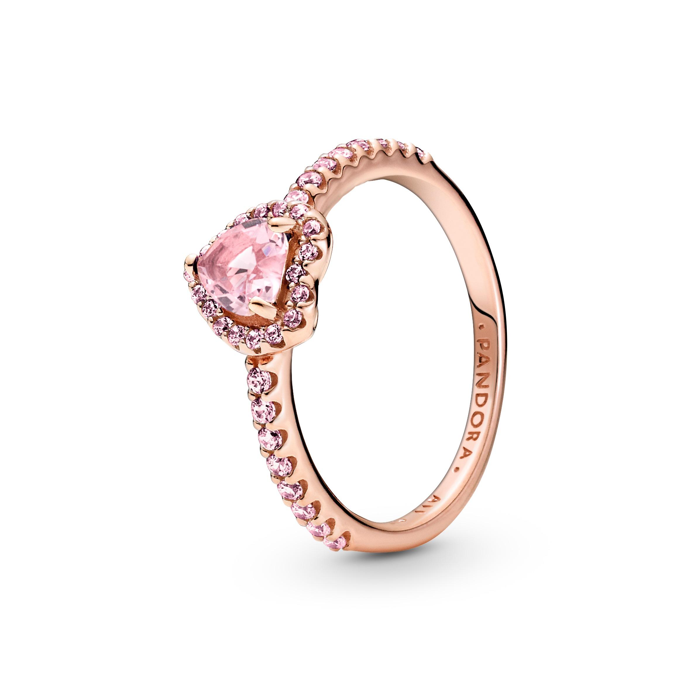 Heart 14k rose gold-plated ring with orchid pink crystal and fancy fairy tale pink cubic zirconia Heart 14k rose gold-plated ring with orchid pink crystal and fancy fairy tale pink cubic zirconia