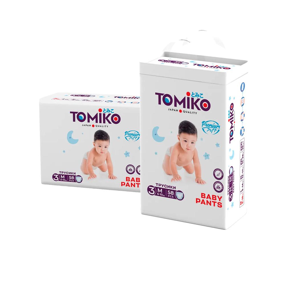 Подгузники-трусики tomiko m (6-10 кг) 58 шт