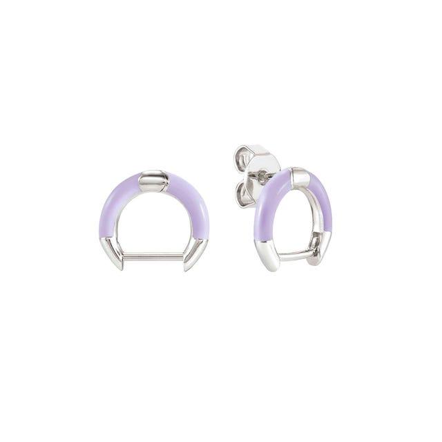 SEIMIA earring ed, CANDY in 925 sterling silver and enamel (SINGLE) (009_LILAC)